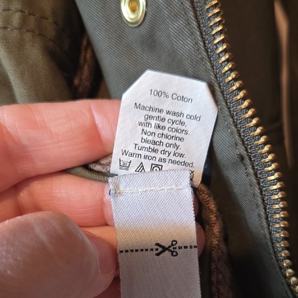 J. Crew Dark Green Utility Field Jacket with Gold Button Snaps Size Small - Picture 8 of 8